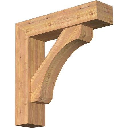 Legacy Block Smooth Bracket W/ Offset Brace, Western Red Cedar, 7 1/2W X 32D X 32H